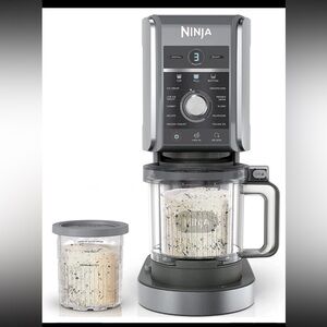 Ninja NC501 CREAMi Deluxe 11-in-1 Ice Cream Frozen Treat Maker w 2 XL tub refurb